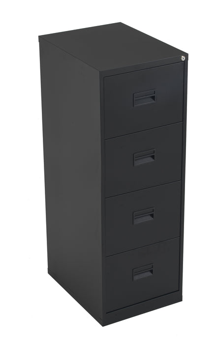 Steel 4 Drawer Filing Cabinet TALOS TC Group Black
