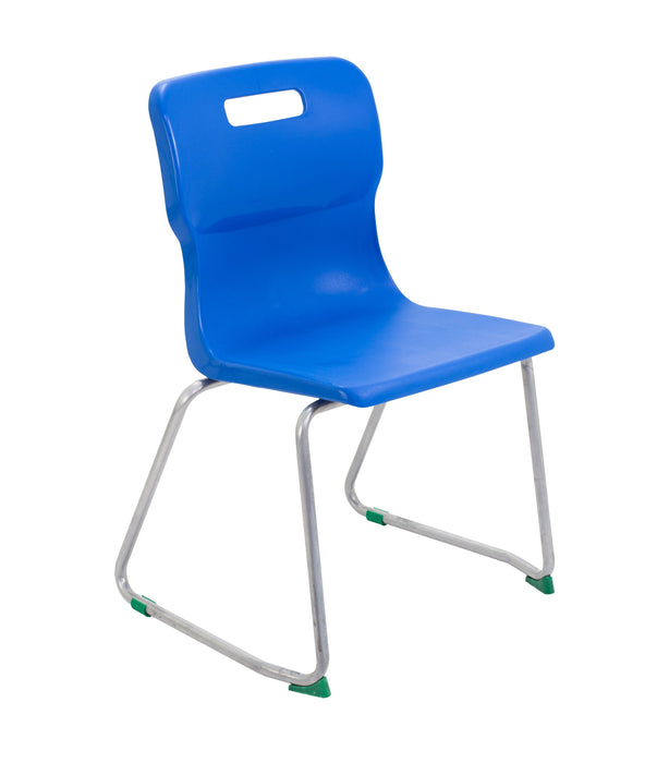Titan Skid Base Chair - Age 11-14 Classroom Chair TC Group Blue
