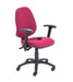 Calypso Ergo 2 Lever Office Chair with Lumbar Pump | Folding Arms | Claret