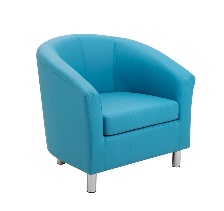 Vibrant Tub Armchair with Metal Feet