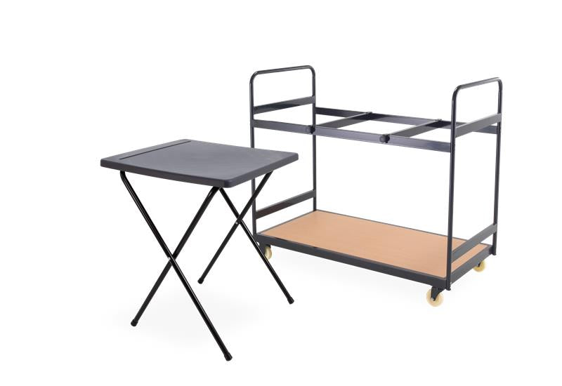 Titan 20 Polypropylene Exam Desks +  20 Desk Trolley Bundle