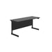 Single Upright Rectangular Desk: 600mm Deep (FSC) | 1600 X 600 | Black/Black