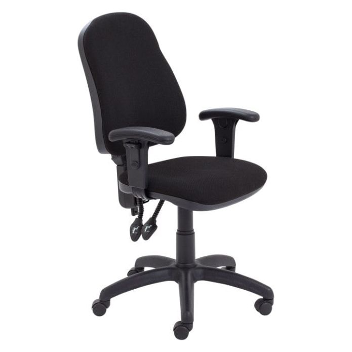 Calypso II Highback Operator Chair Office Chair, Fabric Office Chair TC Group Black Height Adjustable 