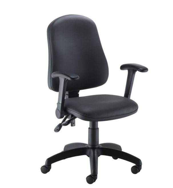 Calypso II Highback Operator Chair Office Chair, Fabric Office Chair TC Group Black PU Leather Folding 