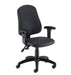 Calypso II Highback Operator Chair Office Chair, Fabric Office Chair TC Group Black PU Leather Height Adjustable 