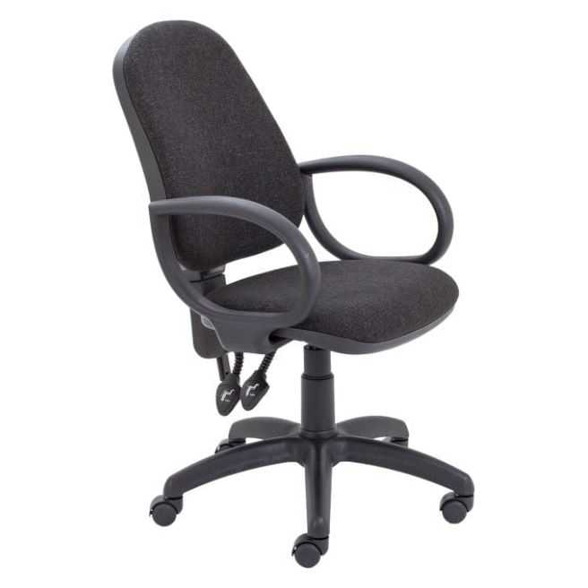 Calypso II Highback Operator Chair Office Chair, Fabric Office Chair TC Group Charcoal Fixed 