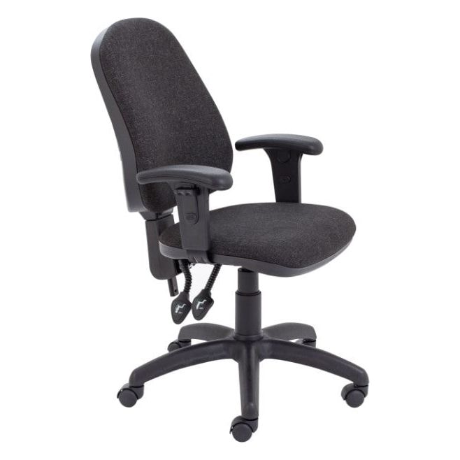 Calypso II Highback Operator Chair Office Chair, Fabric Office Chair TC Group Charcoal Height Adjustable 